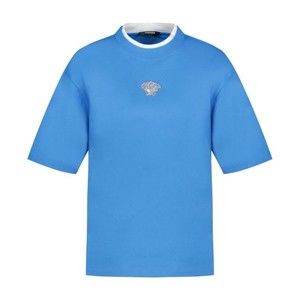 Versace Medusa T Shirt - Cotton - Blue - NWT